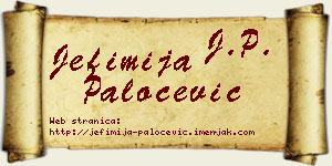 Jefimija Paločević vizit kartica